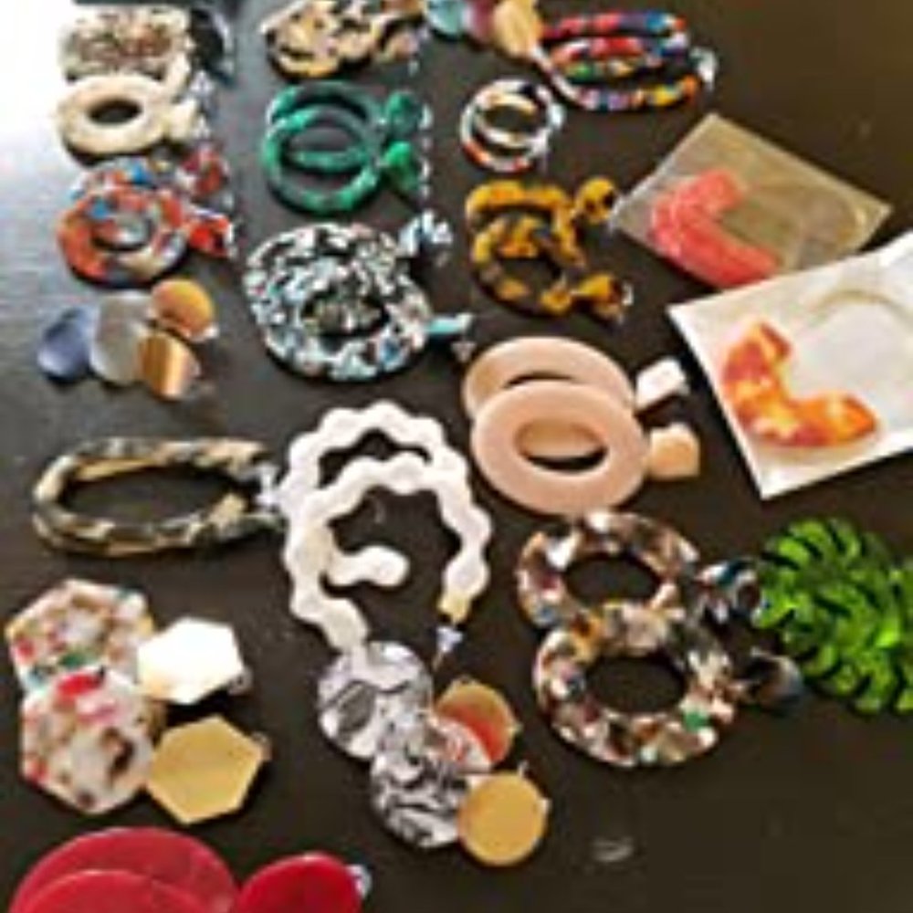 New 25 Pairs Acrylic Resin Statement Earrings Set for Women Girls - Picture 2 of 16